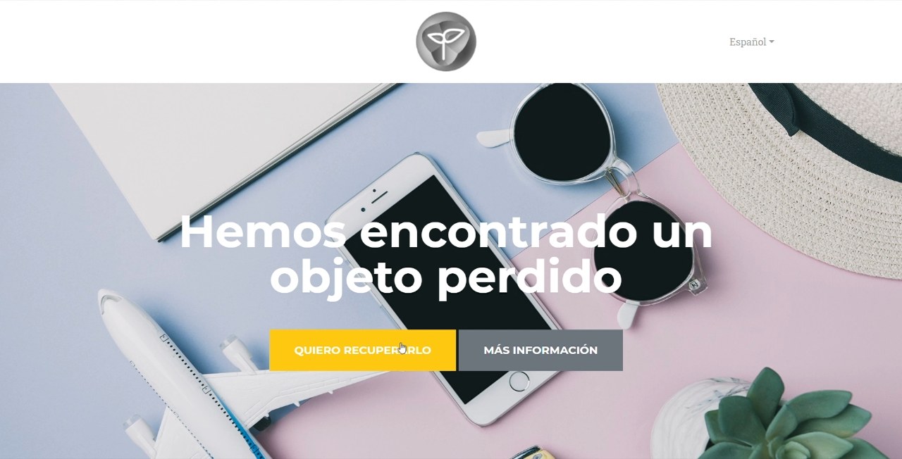 Página en la que el cliente recupera su objeto perdido